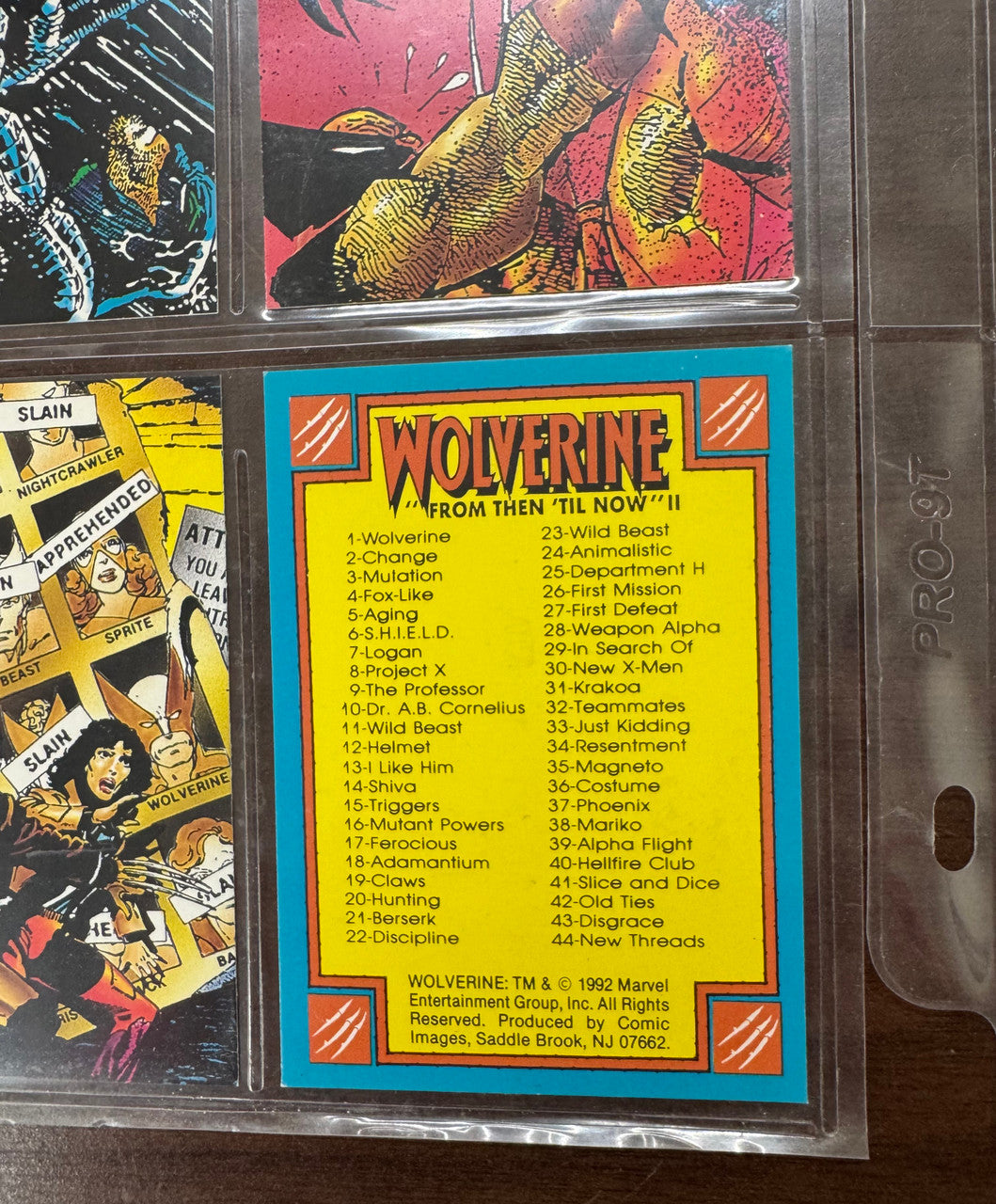 1992 Marvel Wolverine From Then 'Til Now Series II Complete Card Set (90) NM