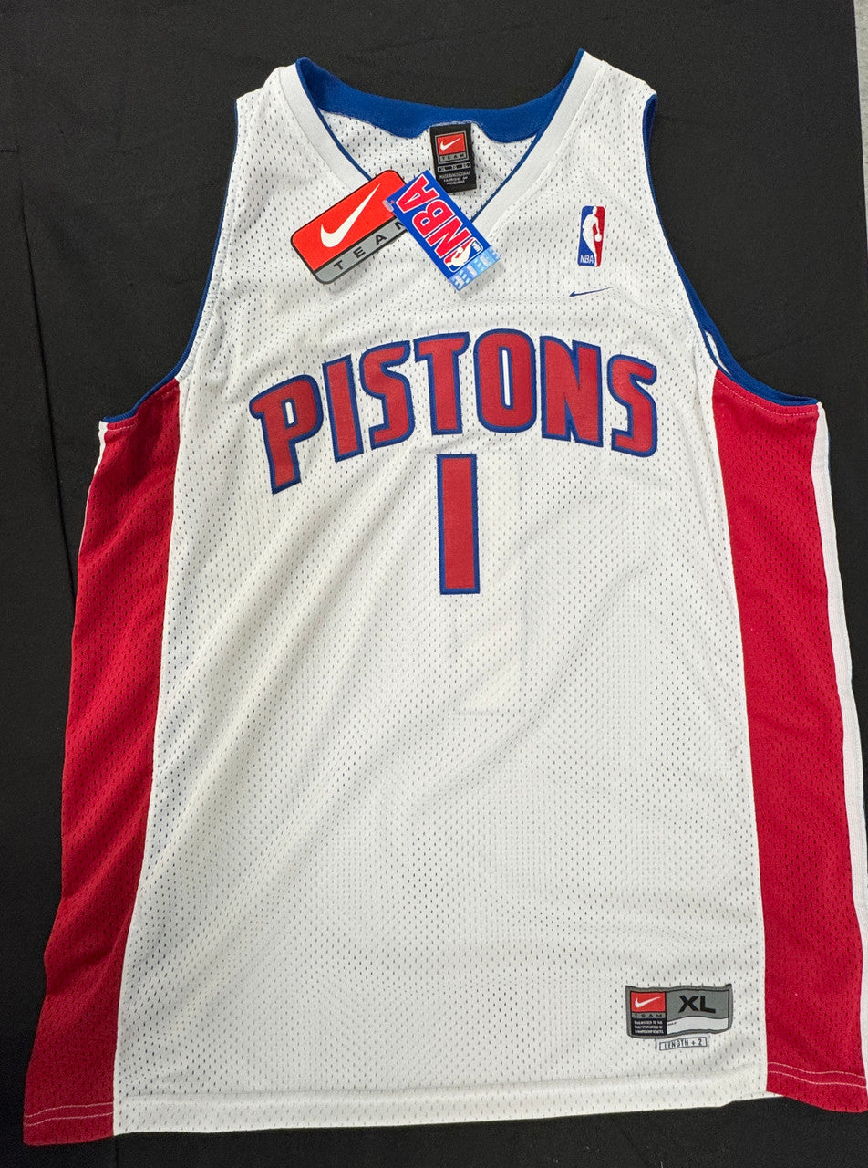 Chauncey Billups Signed Autographed Nike Detroit Pistons Jersey Sz XL JSA