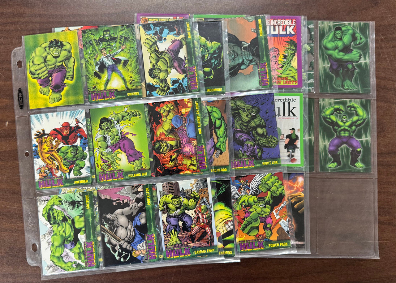 2003 Topps Marvel The Incredible Hulk Complete Set (72) + Inserts (6) NM