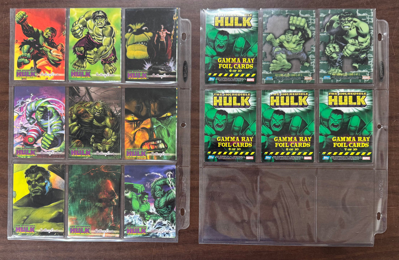 2003 Topps Marvel The Incredible Hulk Complete Set (72) + Inserts (6) NM