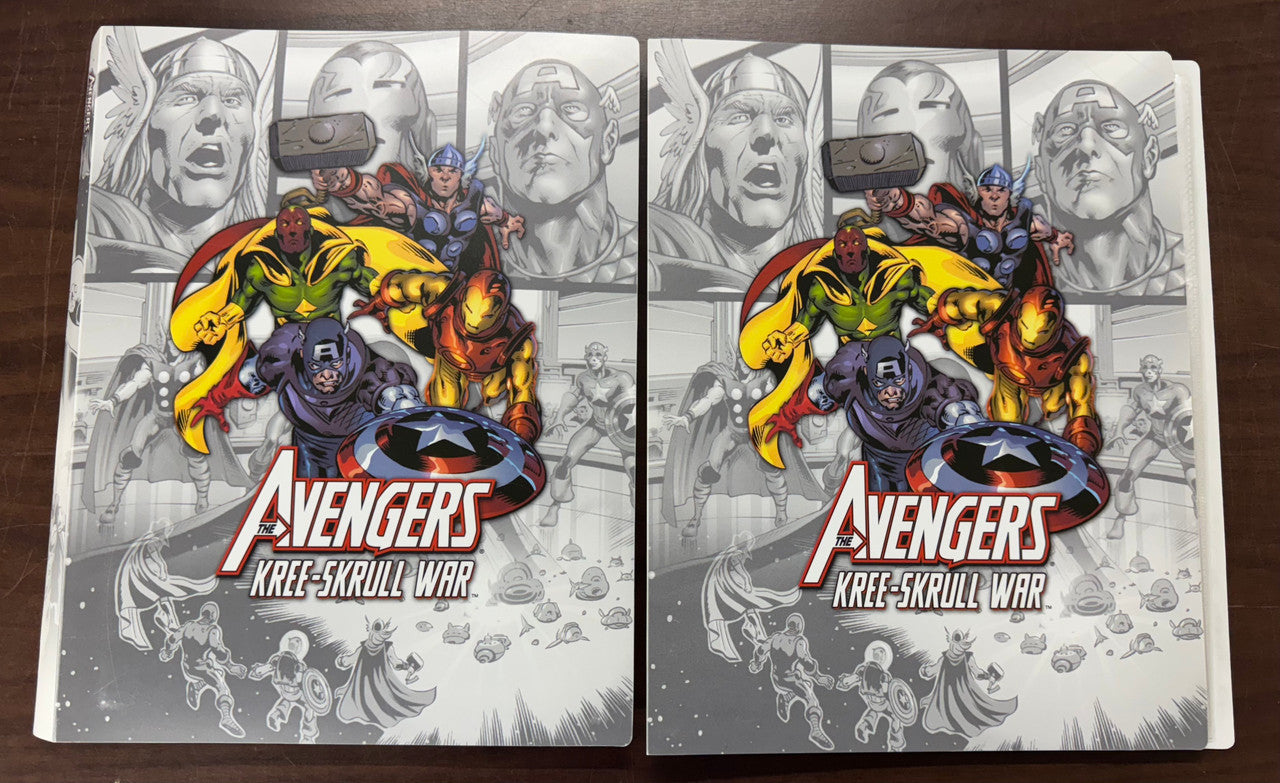 2011 Upper Deck Marvel Avengers Kree-Skull War Complete Set With Binders NM