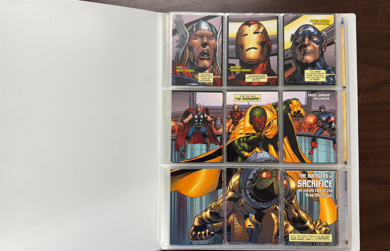 2011 Upper Deck Marvel Avengers Kree-Skull War Complete Set With Binders NM