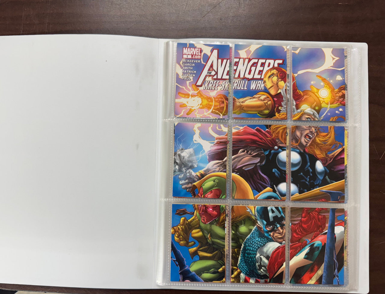 2011 Upper Deck Marvel Avengers Kree-Skull War Complete Set With Binders NM
