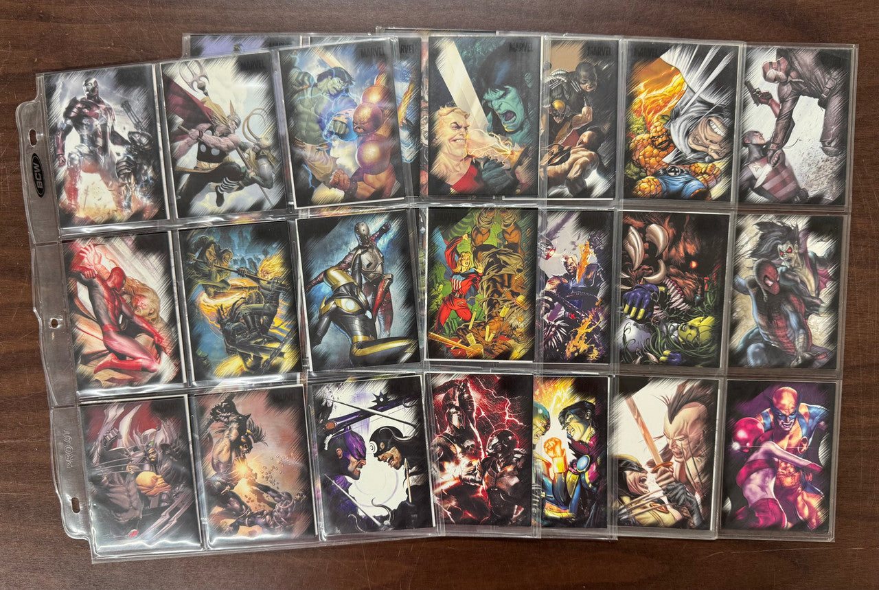 2010 Rittenhouse Marvel Heroes & Villains Complete Card Set (81) NM