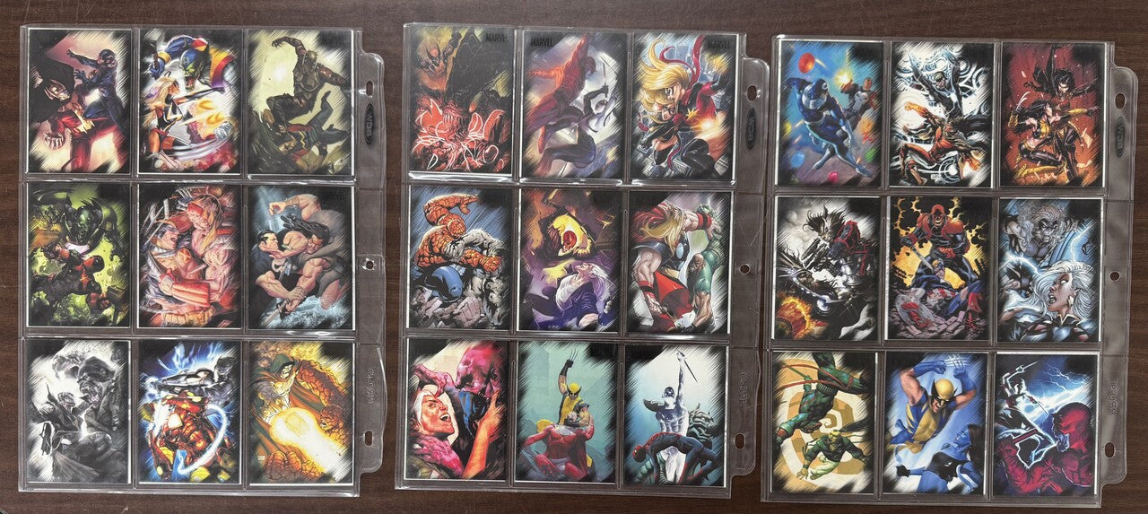 2010 Rittenhouse Marvel Heroes & Villains Complete Card Set (81) NM