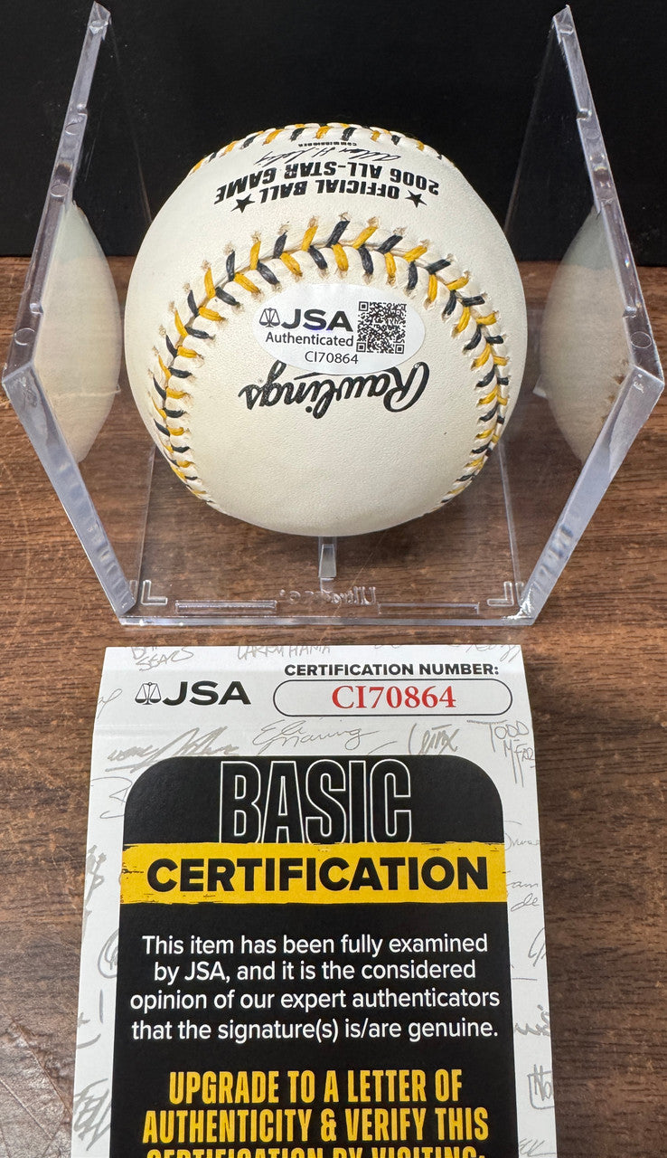 Michael Young Signed Autographed Inscribed 2006 MLB All-Star Game Baseball JSA