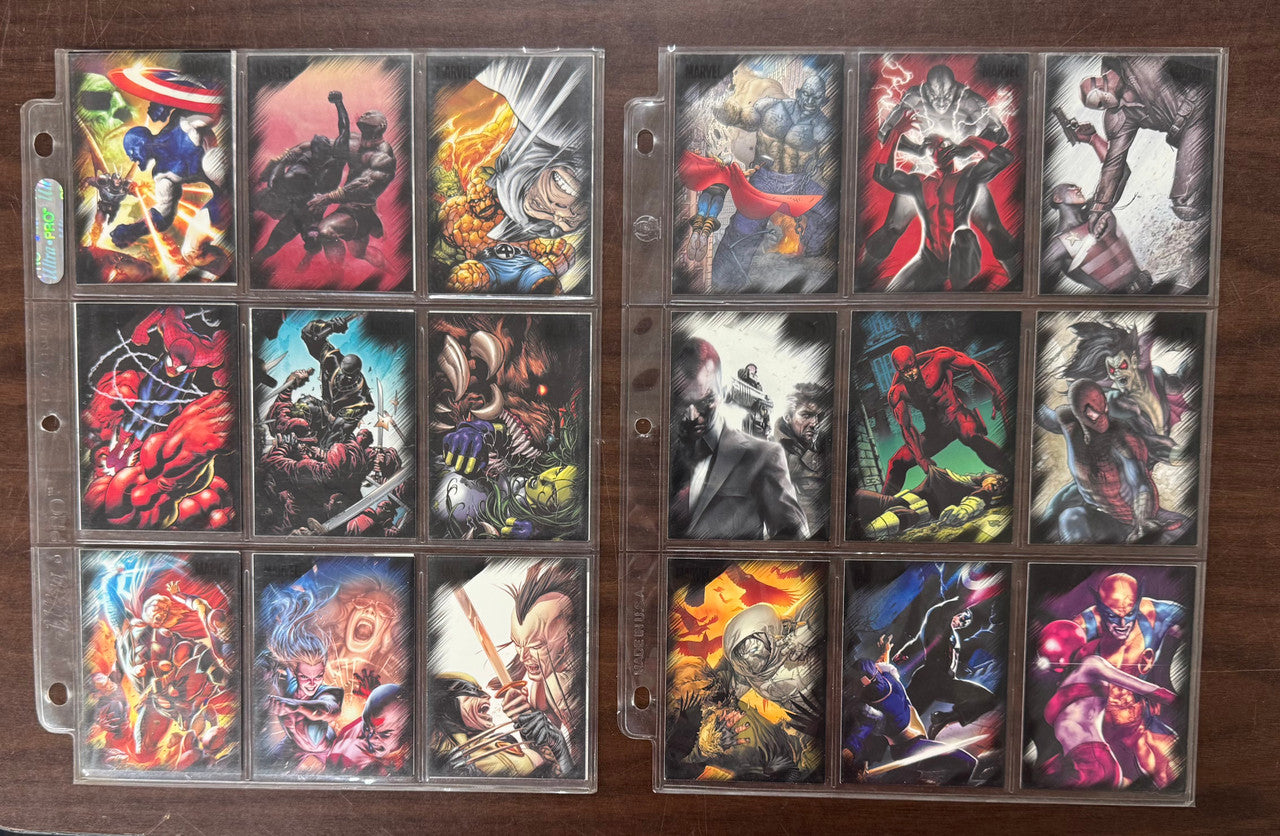 2010 Rittenhouse Marvel Heroes & Villains Complete Card Set (81) NM