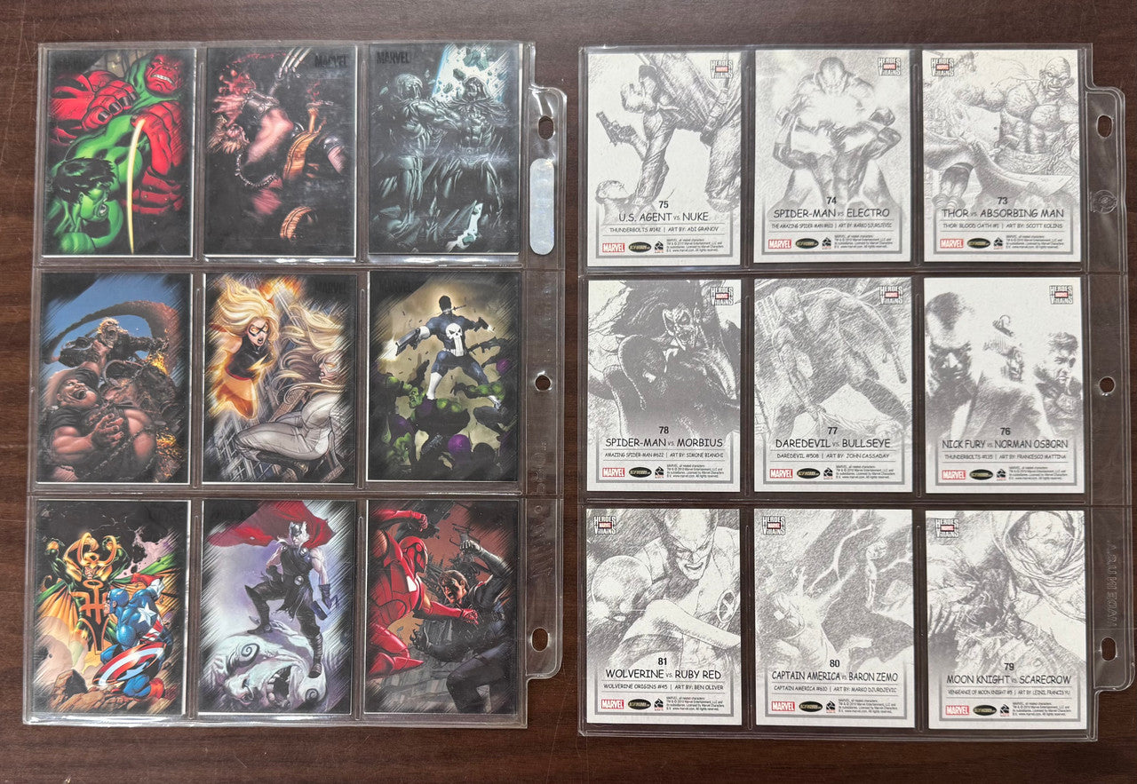 2010 Rittenhouse Marvel Heroes & Villains Complete Card Set (81) NM