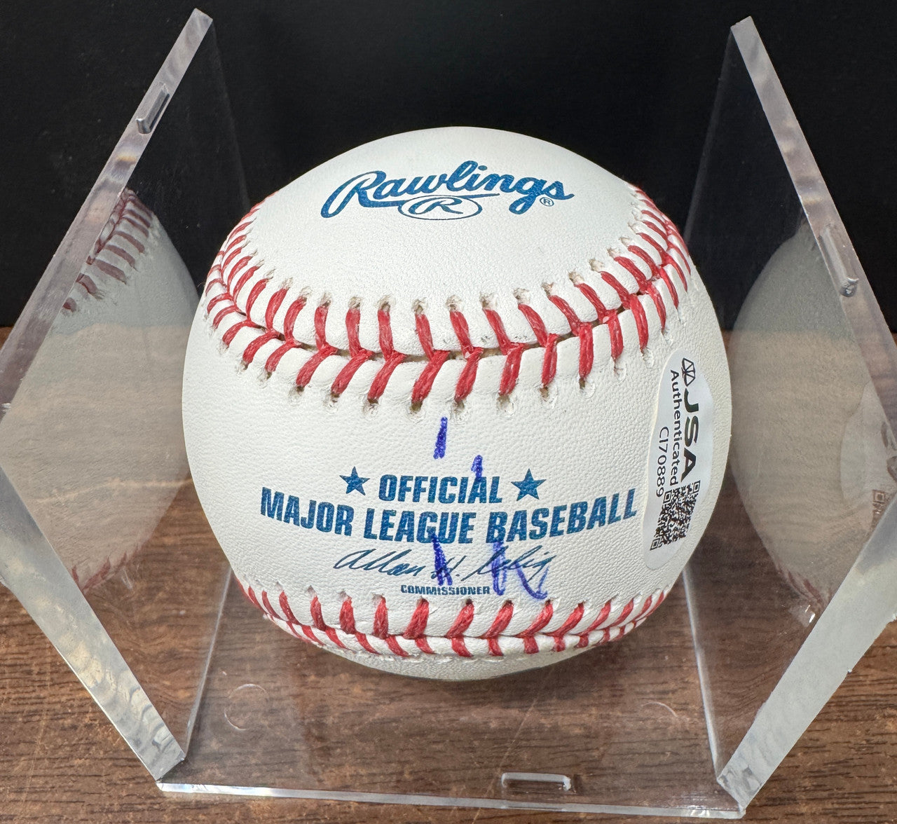 Carlos Correa Signed Autograhed Rawlings OML Baseball JSA *889