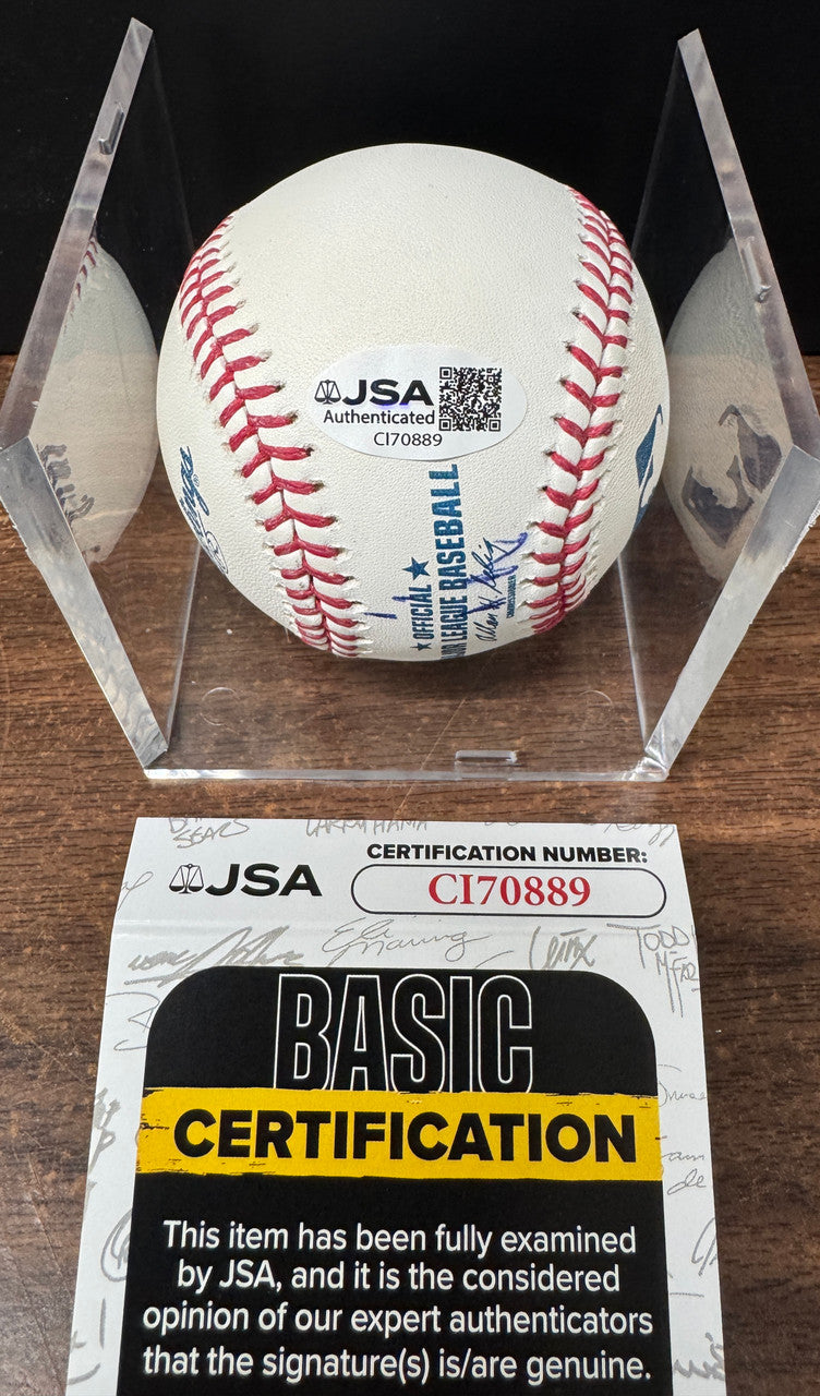 Carlos Correa Signed Autograhed Rawlings OML Baseball JSA *889