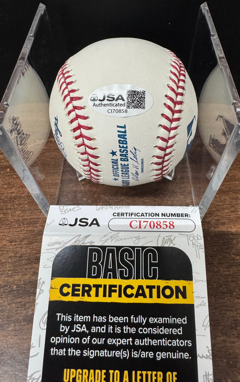 Johan Santana Signed Autographed Rawlings OML Baseball JSA *858