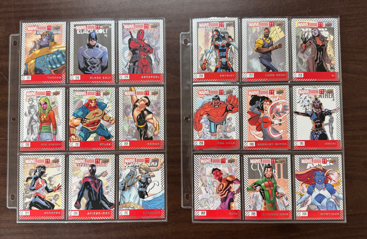 2017-18 Upper Deck Marvel Annual Complete Card Set (150) NM