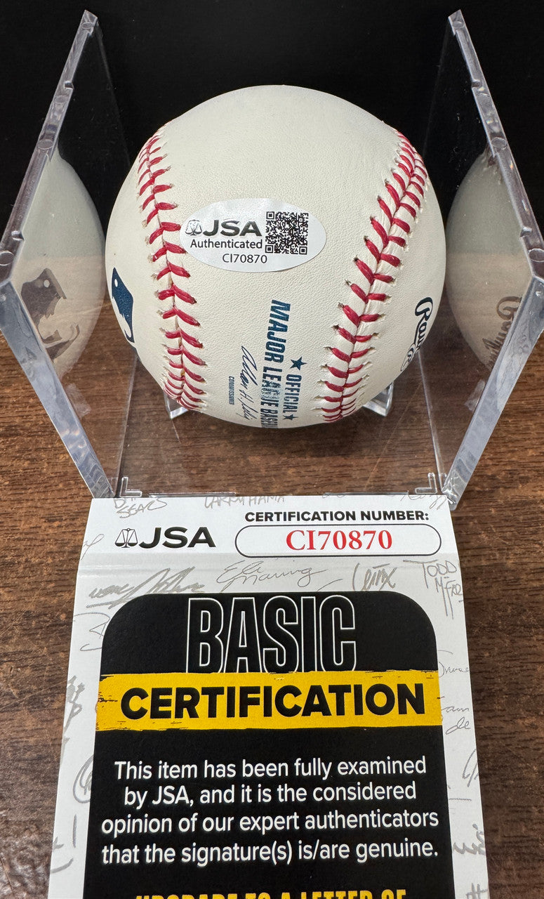 Evan Longoria Signed Autographed Rawlings OML Baseball JSA *870