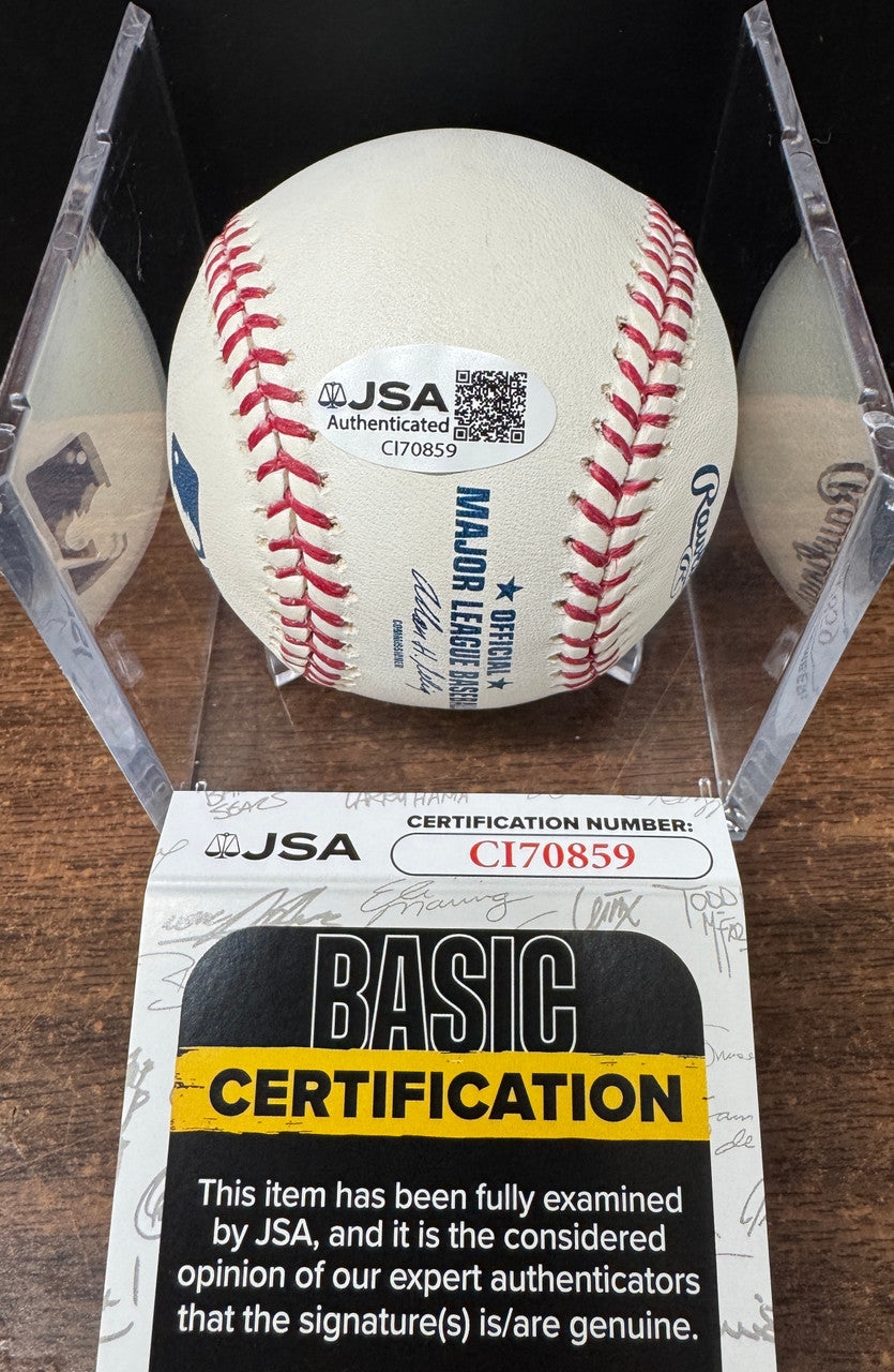 Mark Grace Signed Autographed Rawlings OML Baseball JSA *859