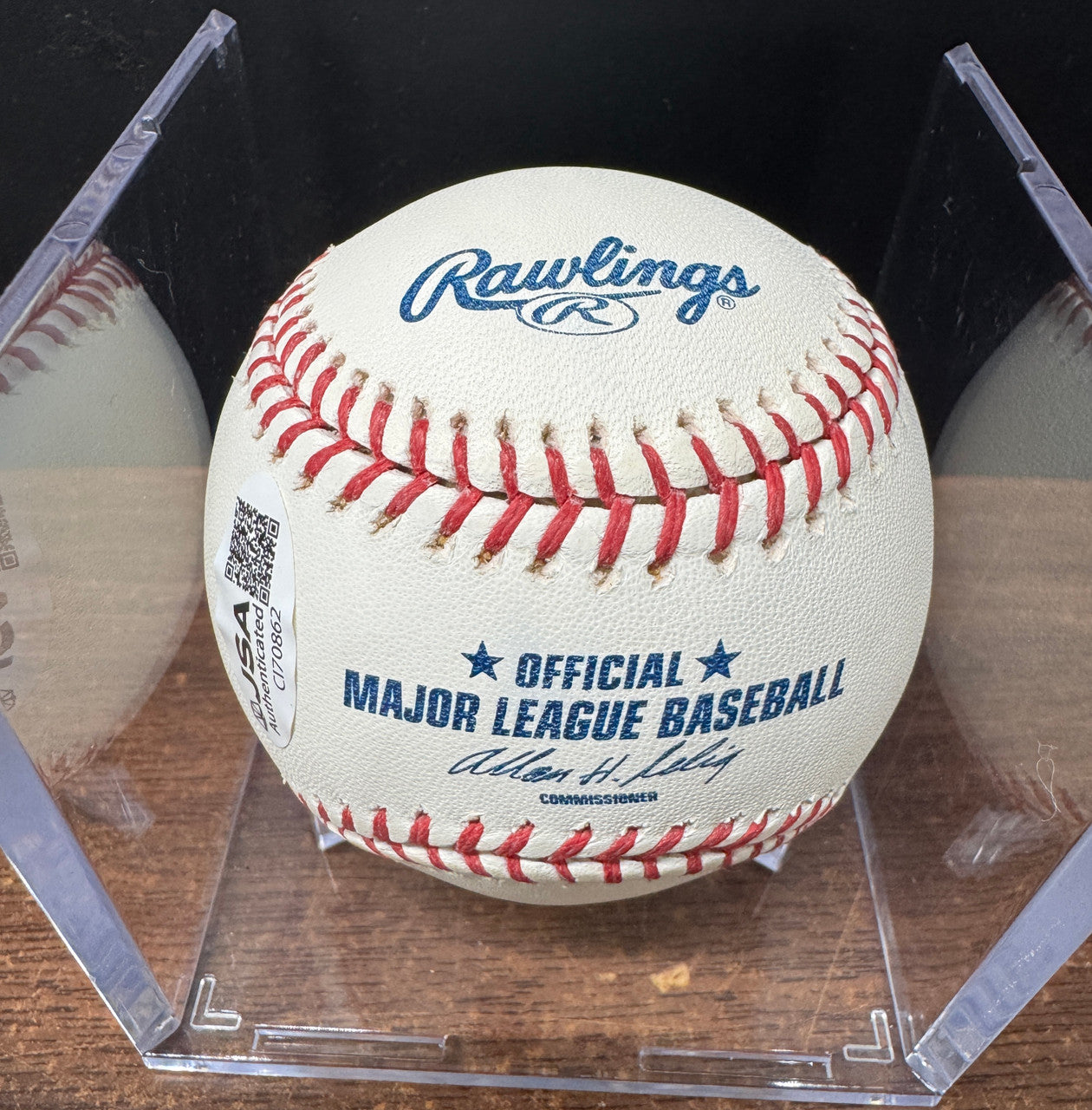 Aaron Boone Signed Autographed Rawlings OML Baseball JSA *862