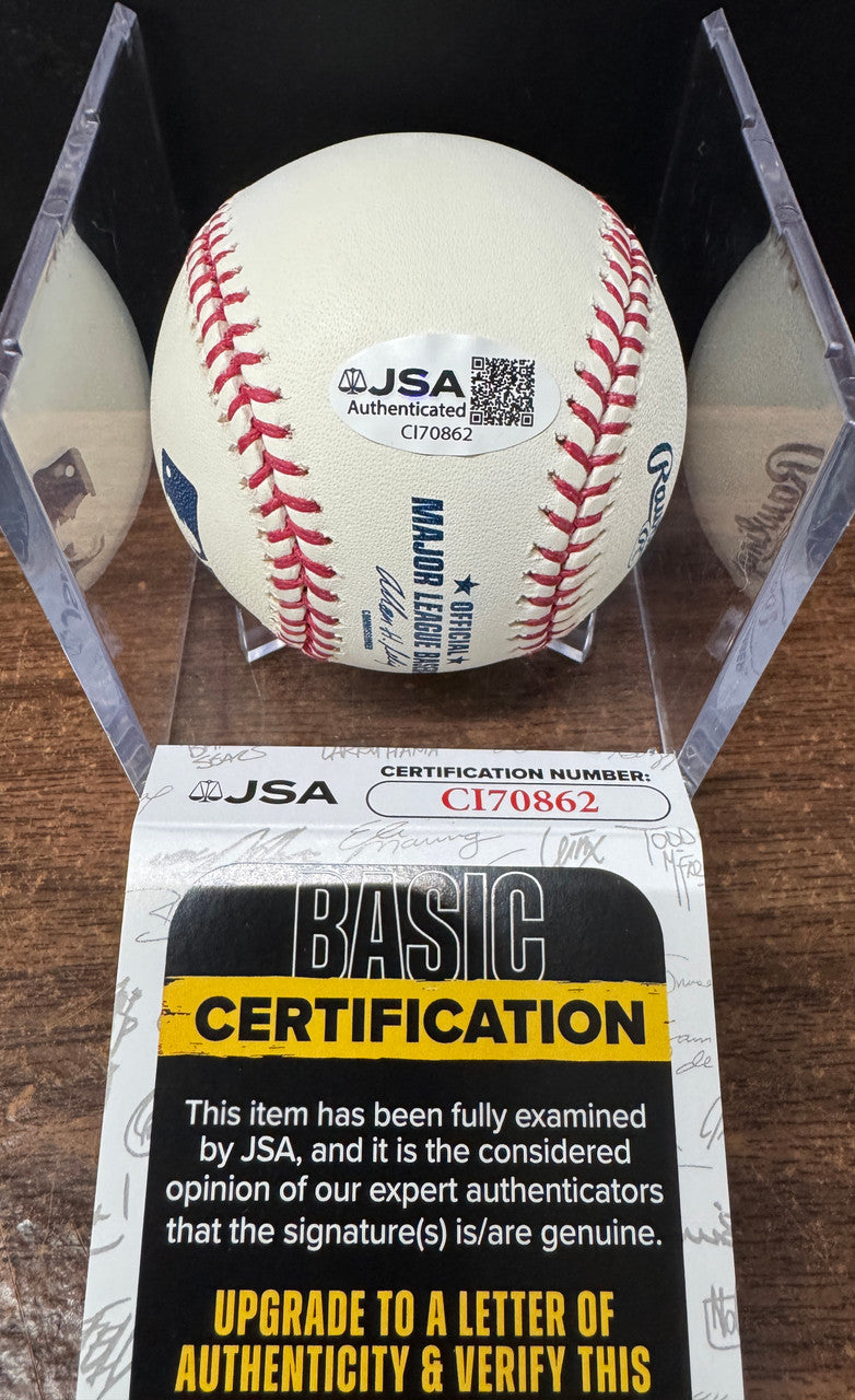 Aaron Boone Signed Autographed Rawlings OML Baseball JSA *862