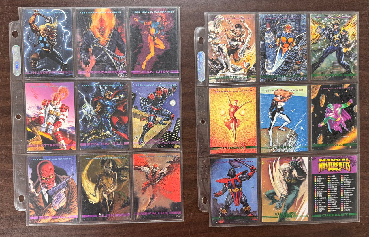 1993 Skybox Marvel Masterpieces Complete Card Set (90) NM