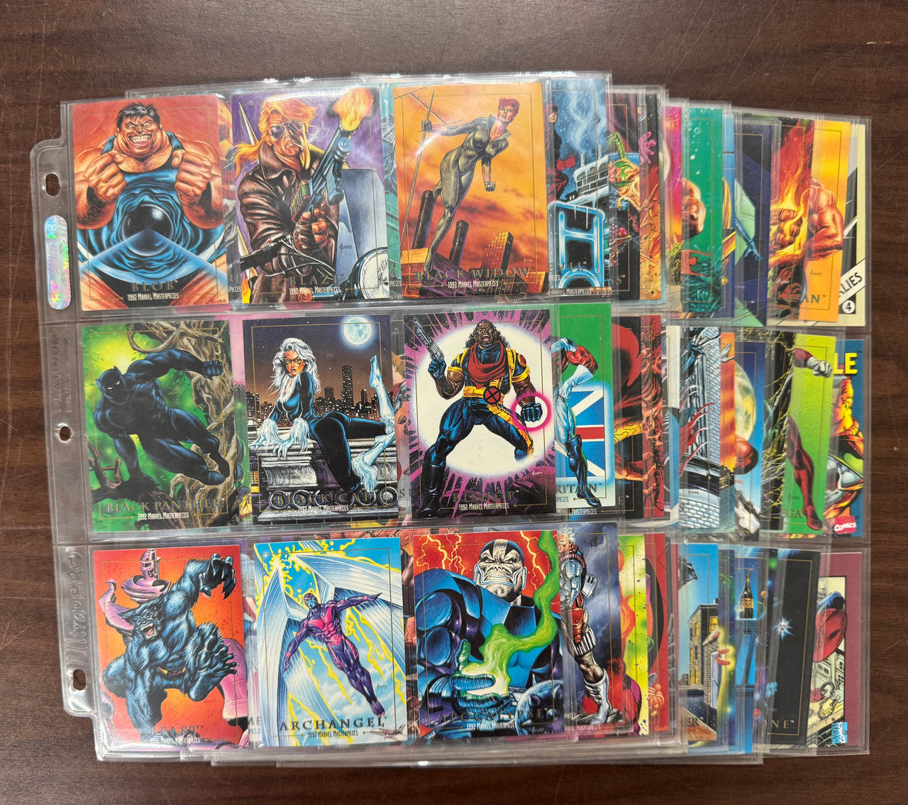 1992 Skybox Marvel Masterpieces Complete Card Set (100) + Promo NM