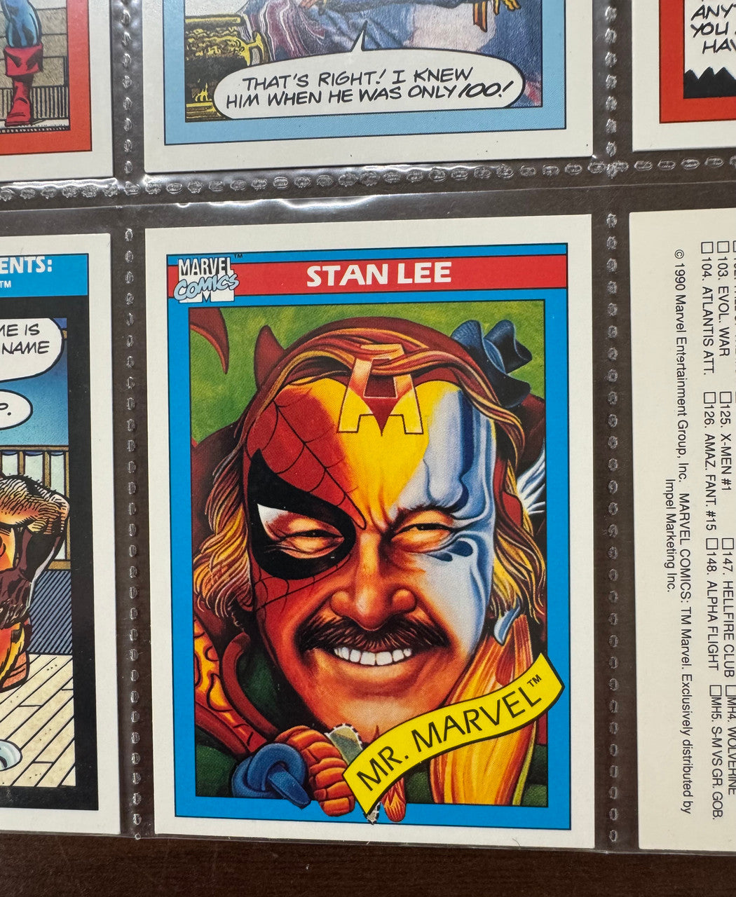 1990 Impel Marvel Universe Series 1 Complete Card Set (162) NM