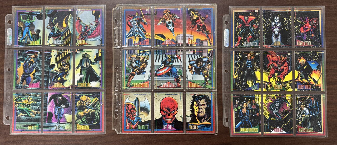 1993 Skybox Marvel Universe Series 4 Complete Card Set (180) NM