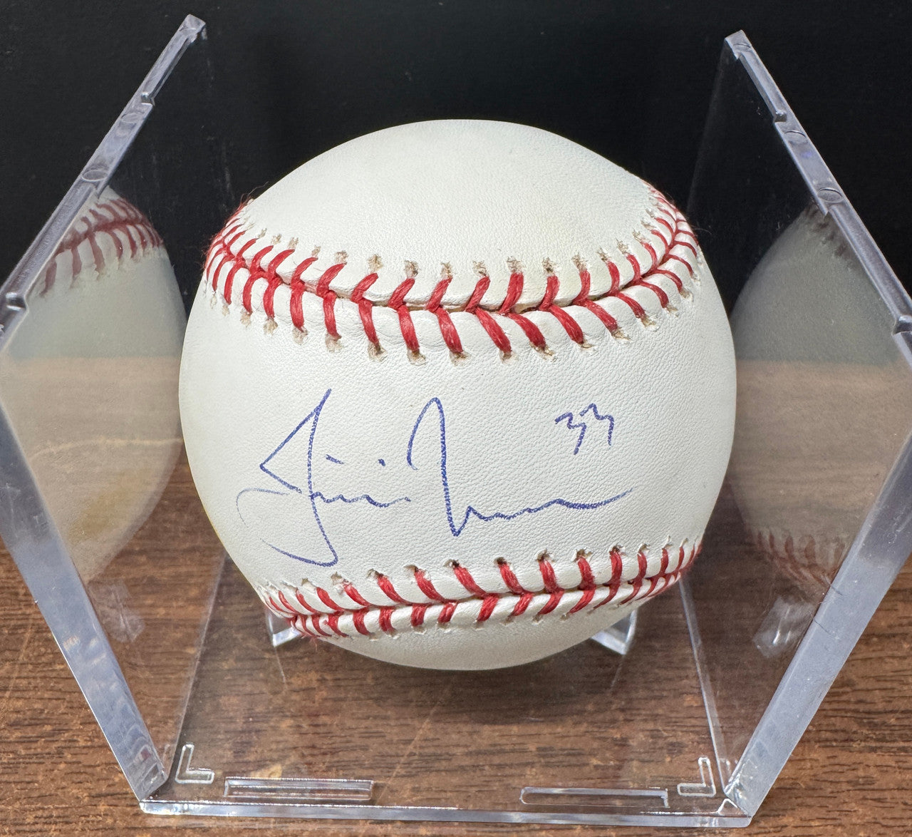 Justin Morneau Signed Autographed Rawlings OML Baseball JSA *866