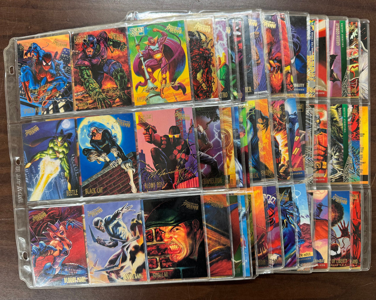 1995 Fleer Ultra Spider-Man Complete Card Set (150) Gold Variants NM
