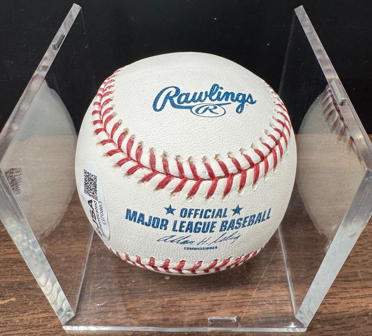 Ken Griffey Sr. Signed Autographed Rawlings OML Baseball JSA *863