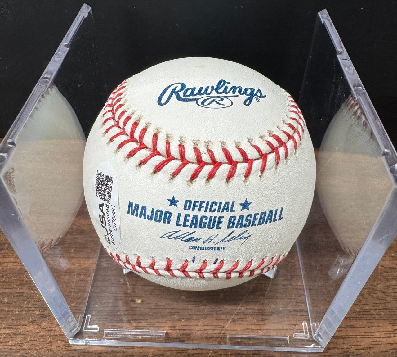 Andruw Jones Signed Autographed Inscribed Rawlings OML Baseball JSA *881