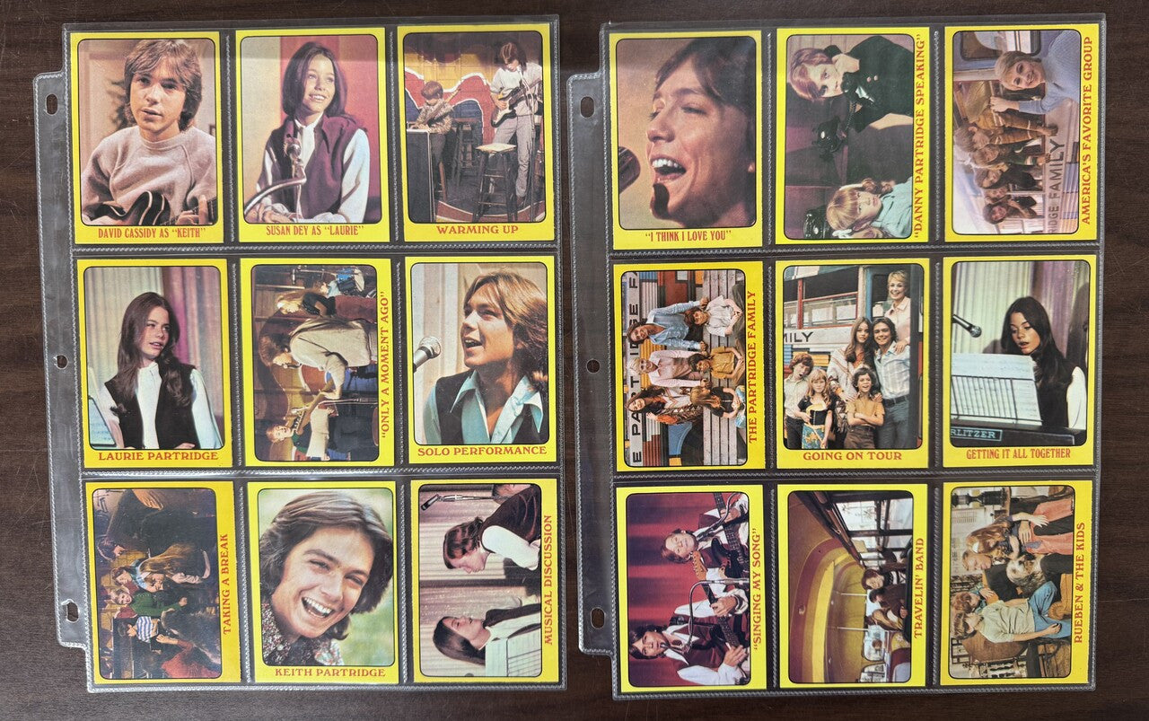 1971 Topps Partridge Family Yellow Border Complete Card Set (55) NM