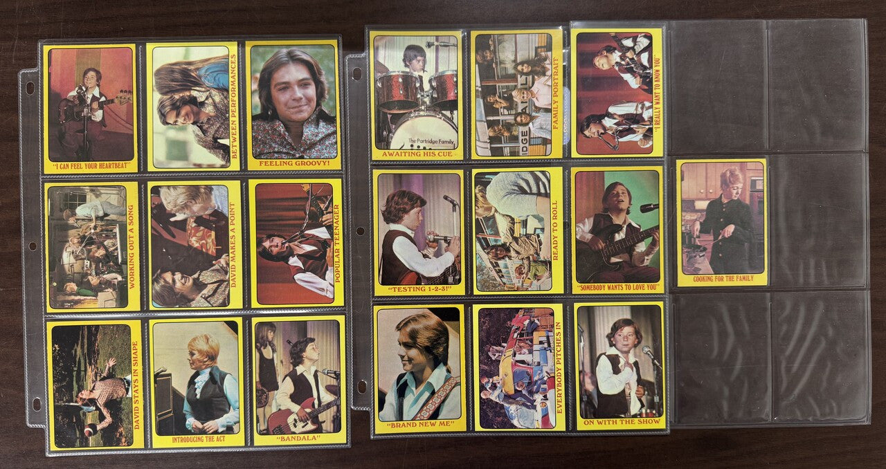 1971 Topps Partridge Family Yellow Border Complete Card Set (55) NM