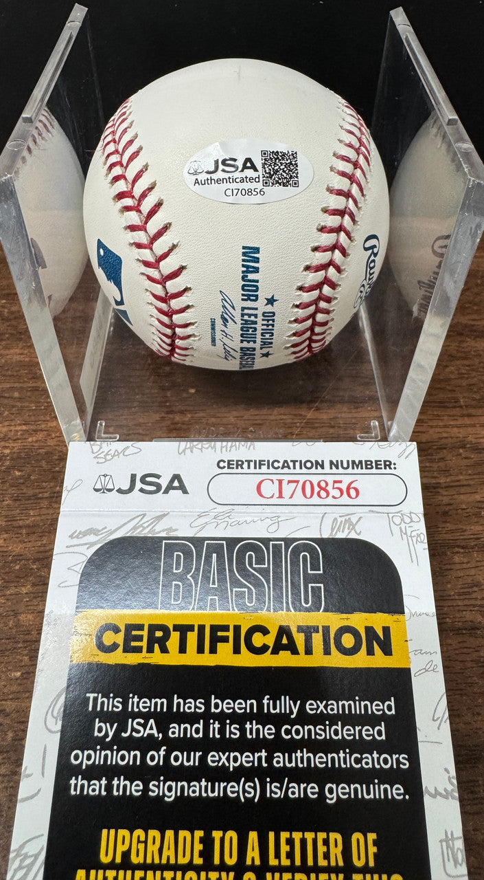 Chris Sabo Signed Autographed Inscribed Rawlings OML Baseball JSA *856
