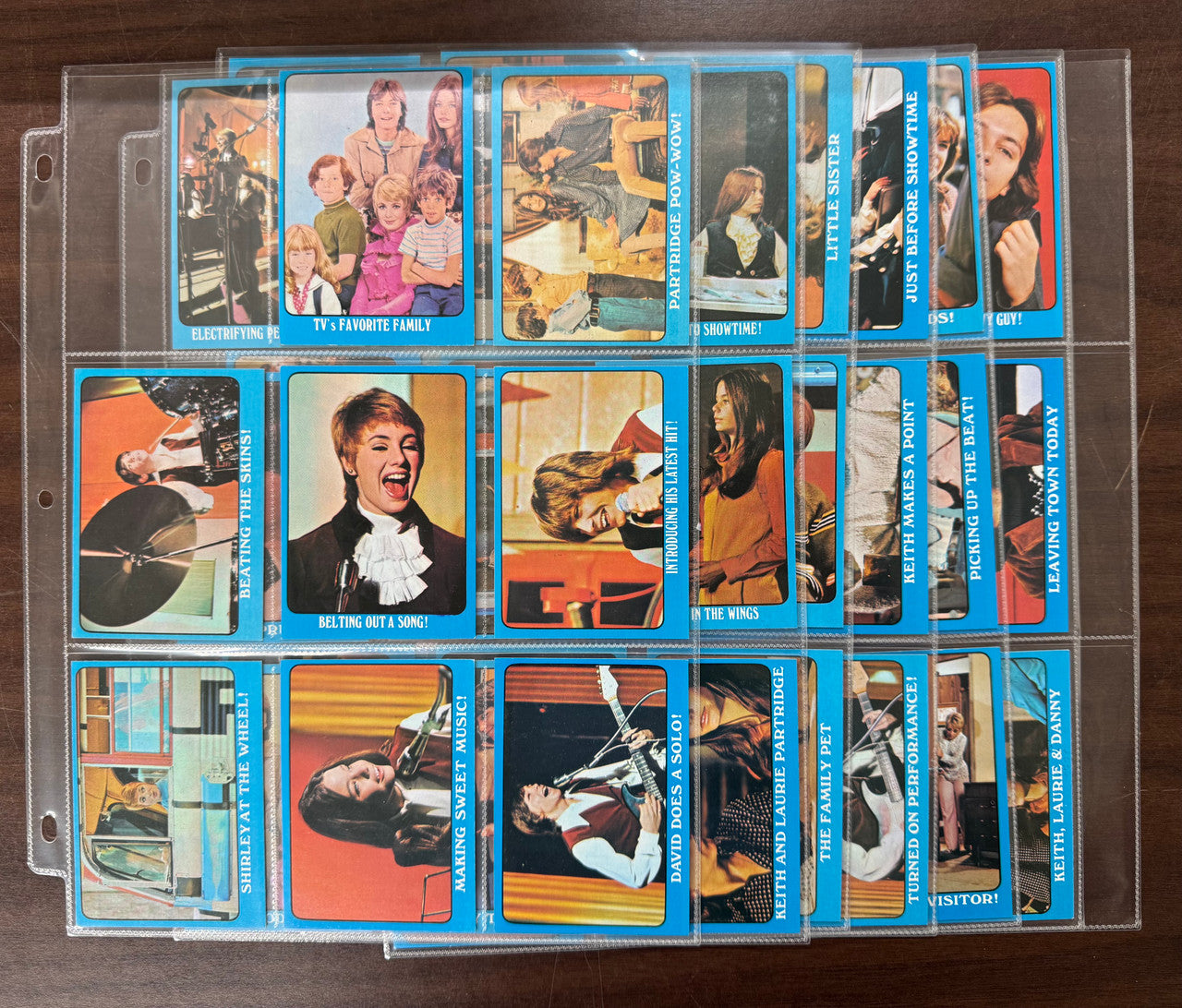 1971 Topps Partridge Family Blue Border Complete Card Set (55) NM