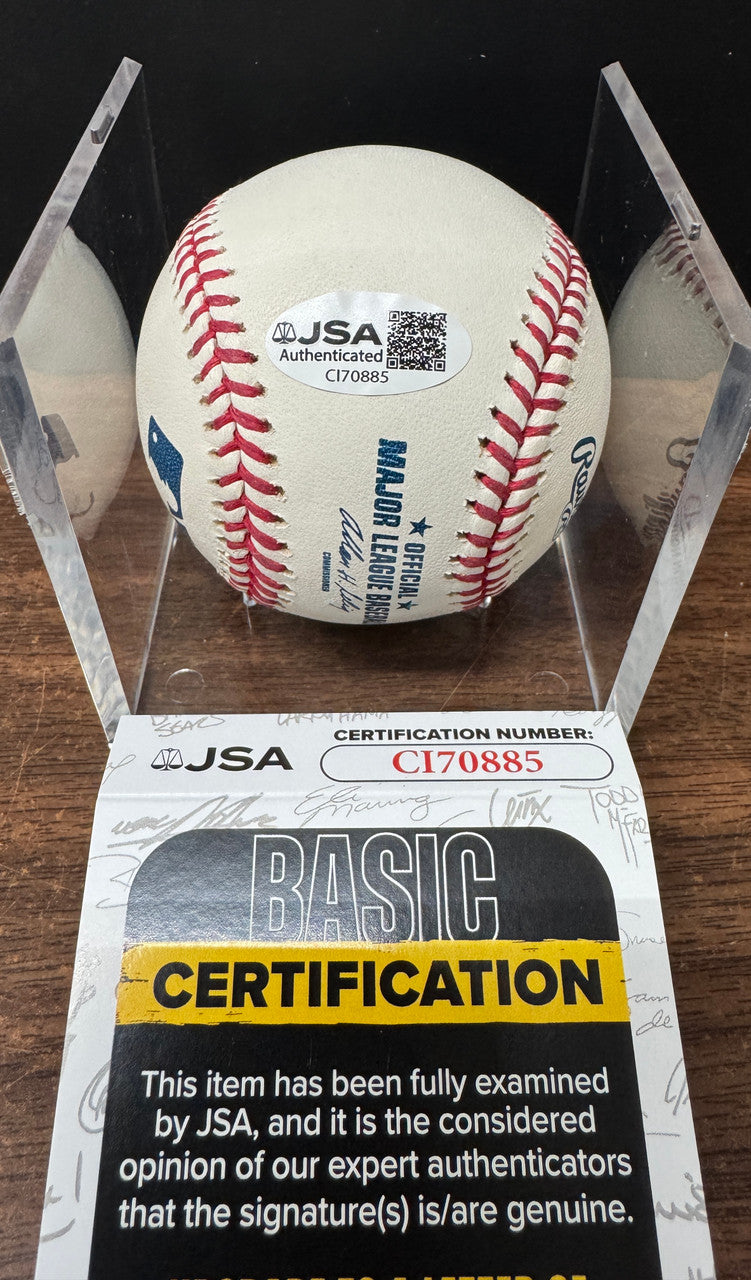 Justin Upton Signed Autographed Rawlings OML Baseball JSA *885