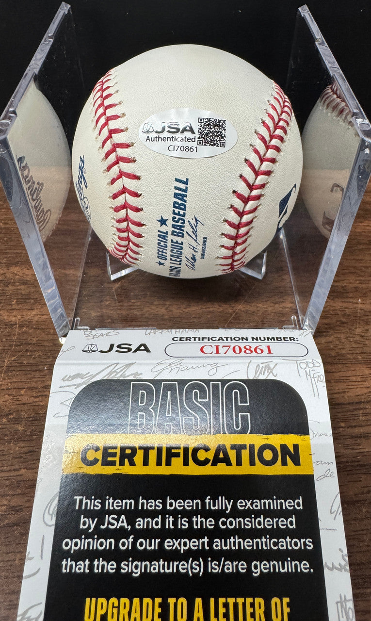 Mitch "Wild Thing" Williams Signed Autographed Rawlings OML Baseball JSA *861