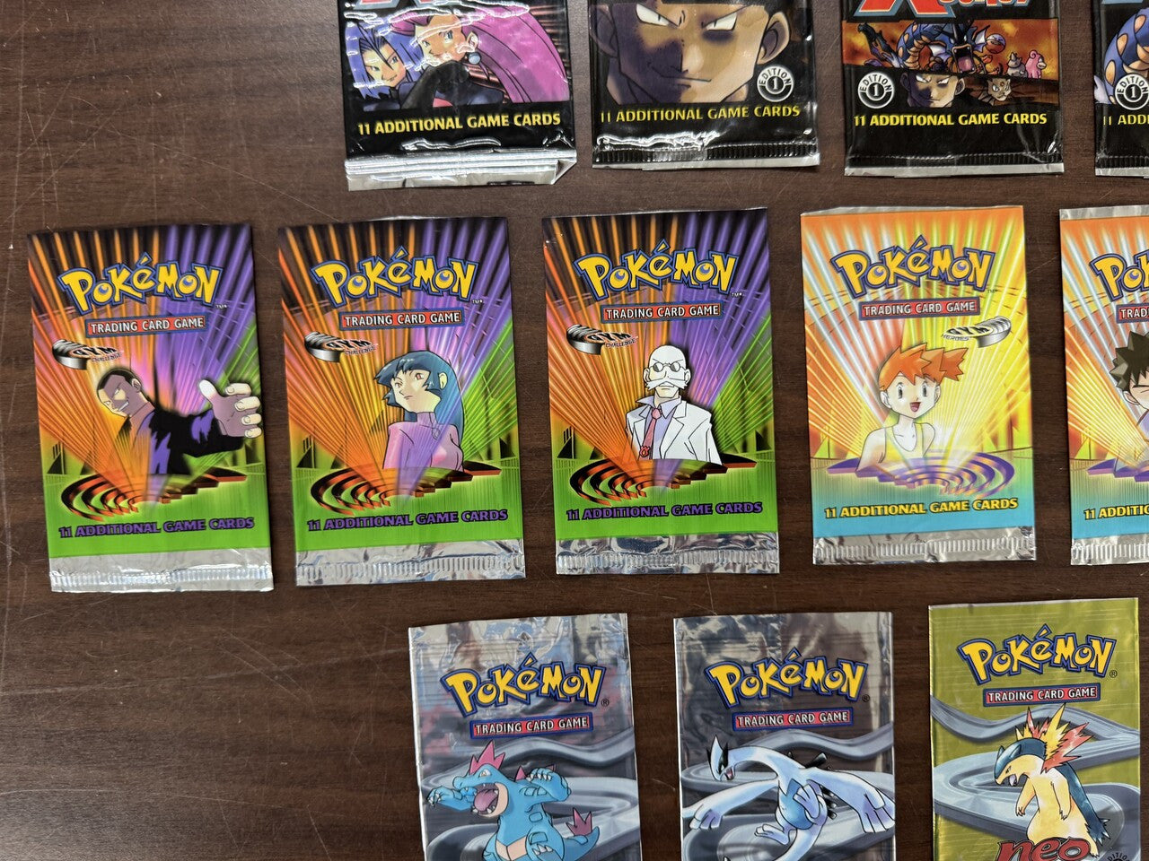 Vintage Pokemon Empty Pack Sleeve Lot, Base, Jungle, Rocket, Gym, Neo
