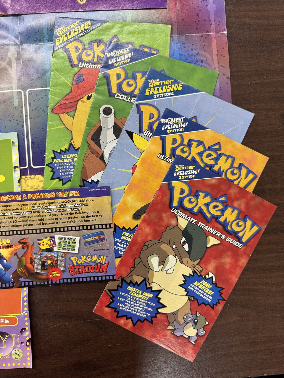 Vintage Pokemon TCG League Items Lot, Playmat, Guide, Badge Book