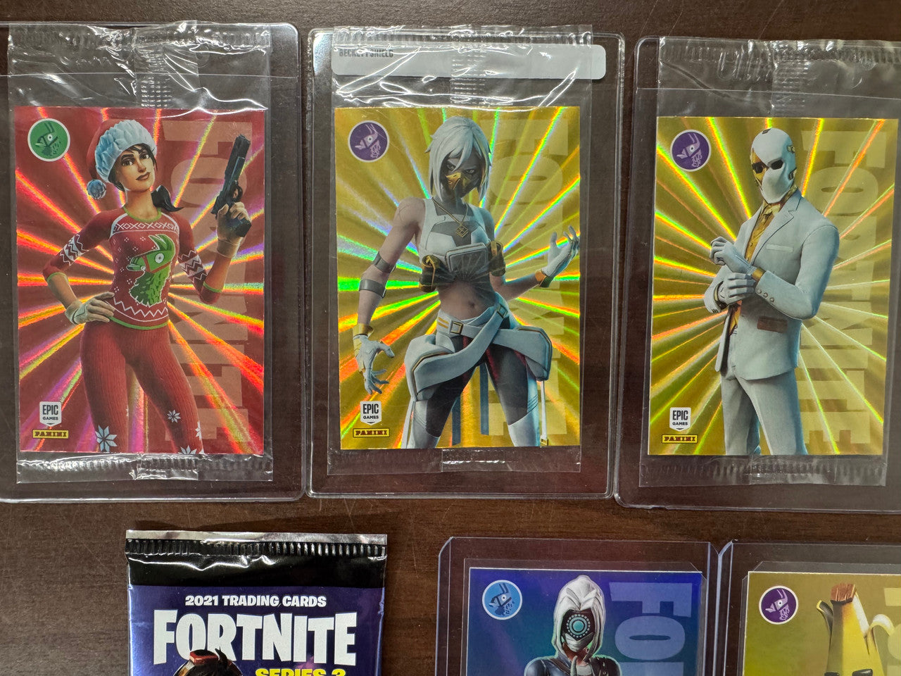 2021 Panini Fortnite Laser Foil/Holo Card Lot (8) + Series 3 Pack