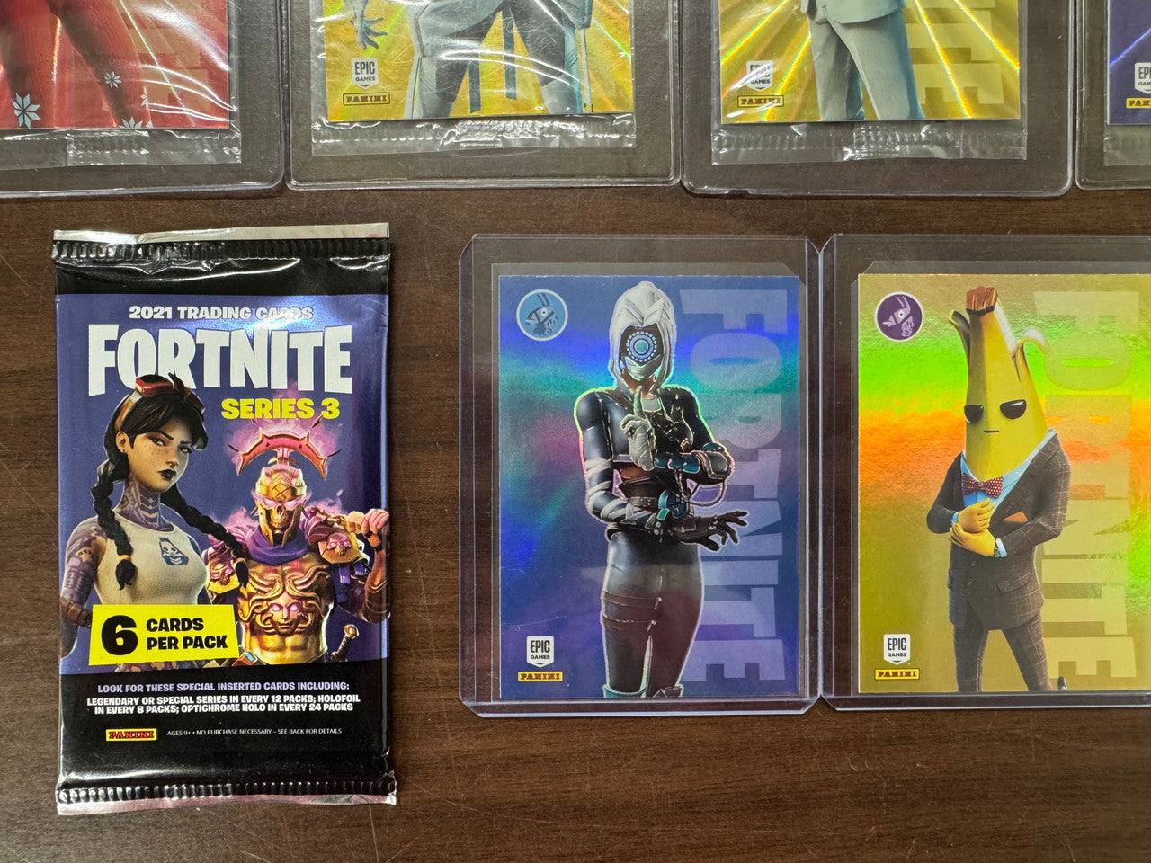 2021 Panini Fortnite Laser Foil/Holo Card Lot (8) + Series 3 Pack