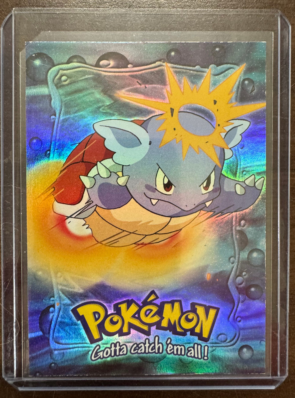 1999 Topps Series 1 Pokemon TV Series Wartortle #E8 Black Label Foil EX