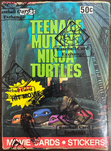 1990 Topps Teenage Mutant Ninja Turtles Hit Movie Wax Box BBCE Wrapped Sealed
