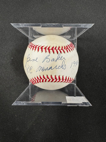 Gene Baker Signed Autographed KC Monarchs Inscribed Rawlings ONL Baseball BAS