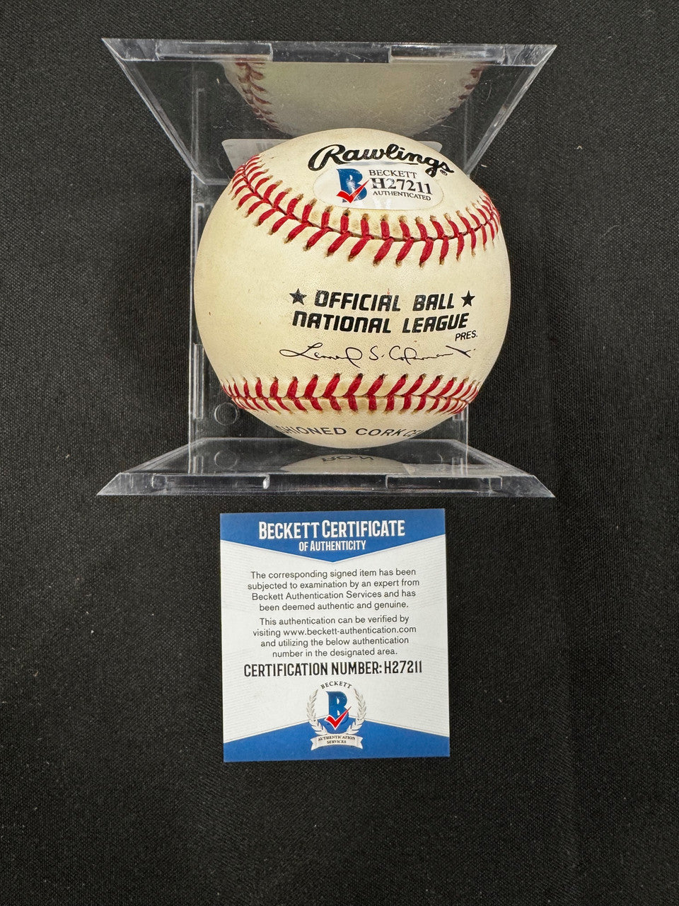 Joe Henry Signed Autographed Inscribed Rawlings ONL Baseball BAS
