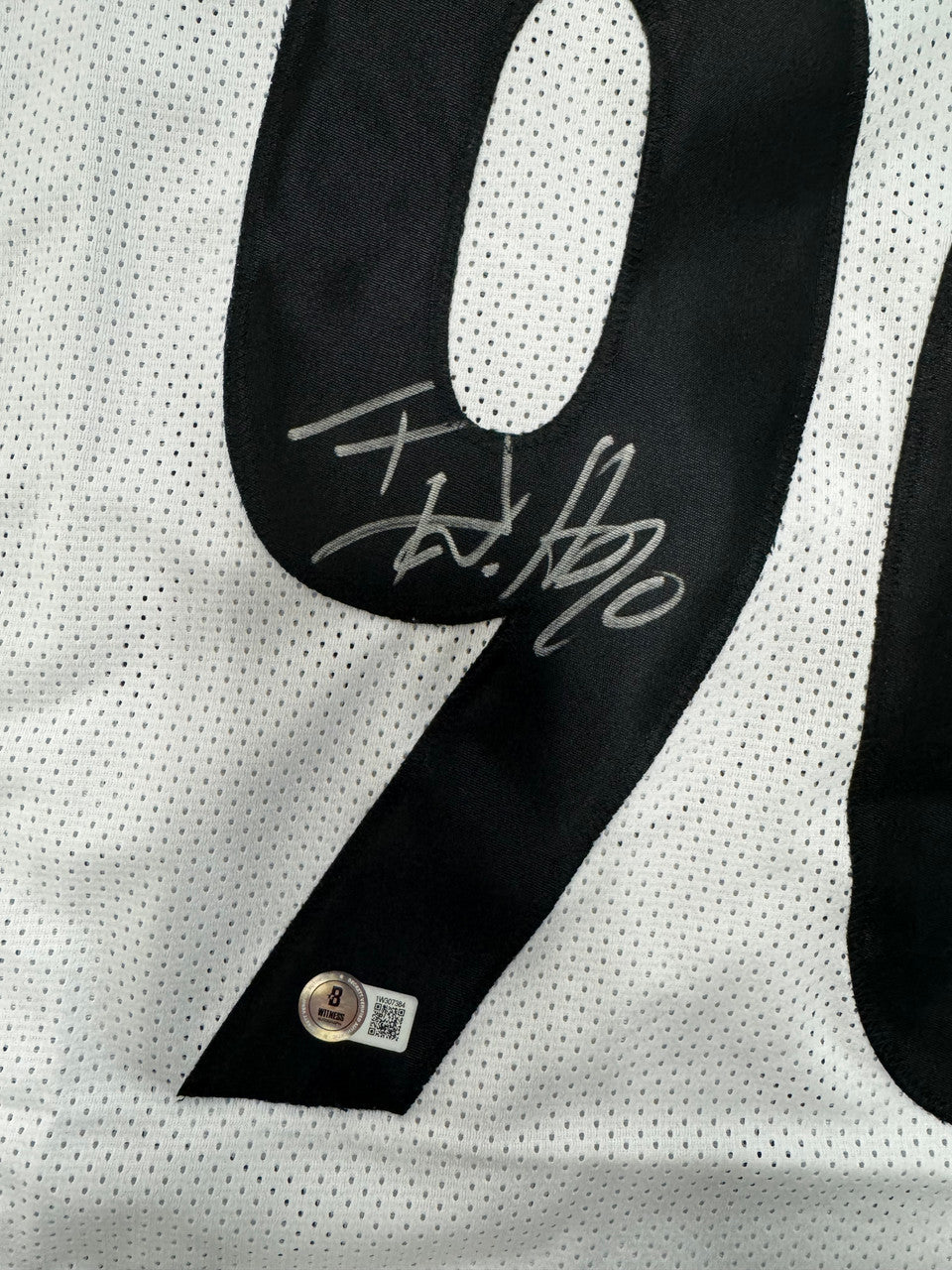TJ Watt Signed Autographed Custom White Jersey BAS