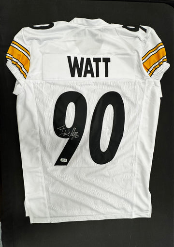 TJ Watt Signed Autographed Custom White Jersey BAS
