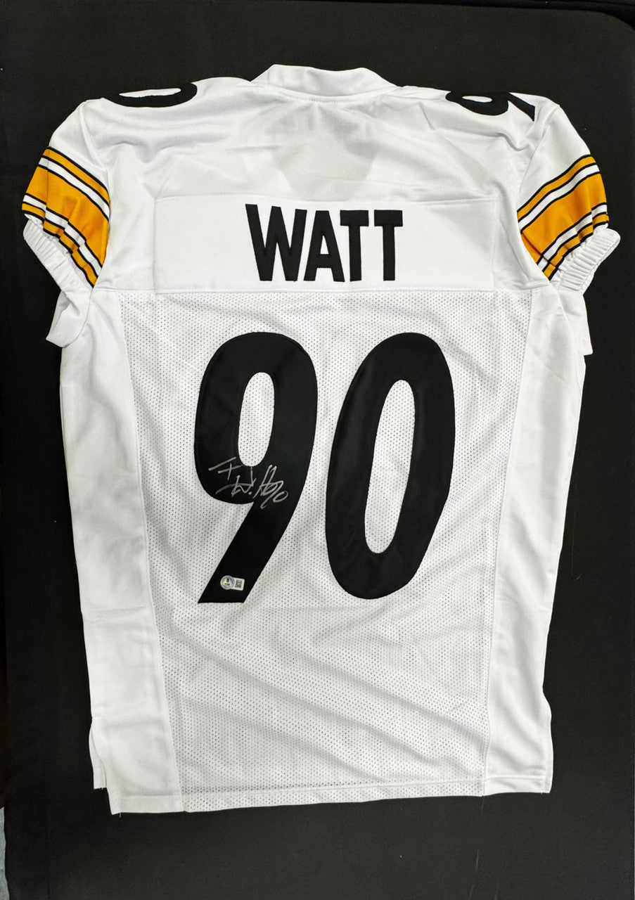 TJ Watt Signed Autographed Custom White Jersey BAS