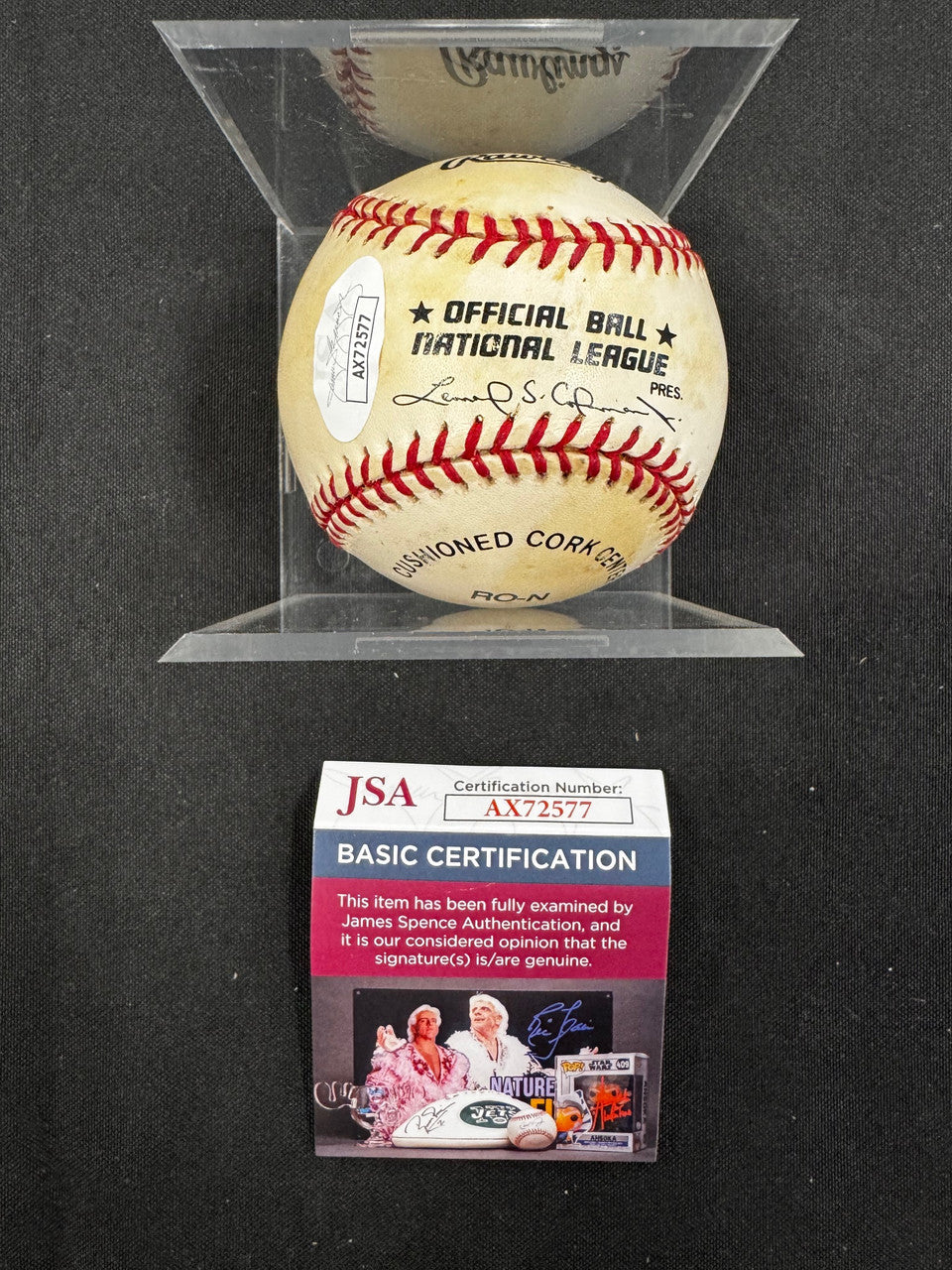 Jeff Bagwell Signed Autographed Rawlings ONL Baseball JSA