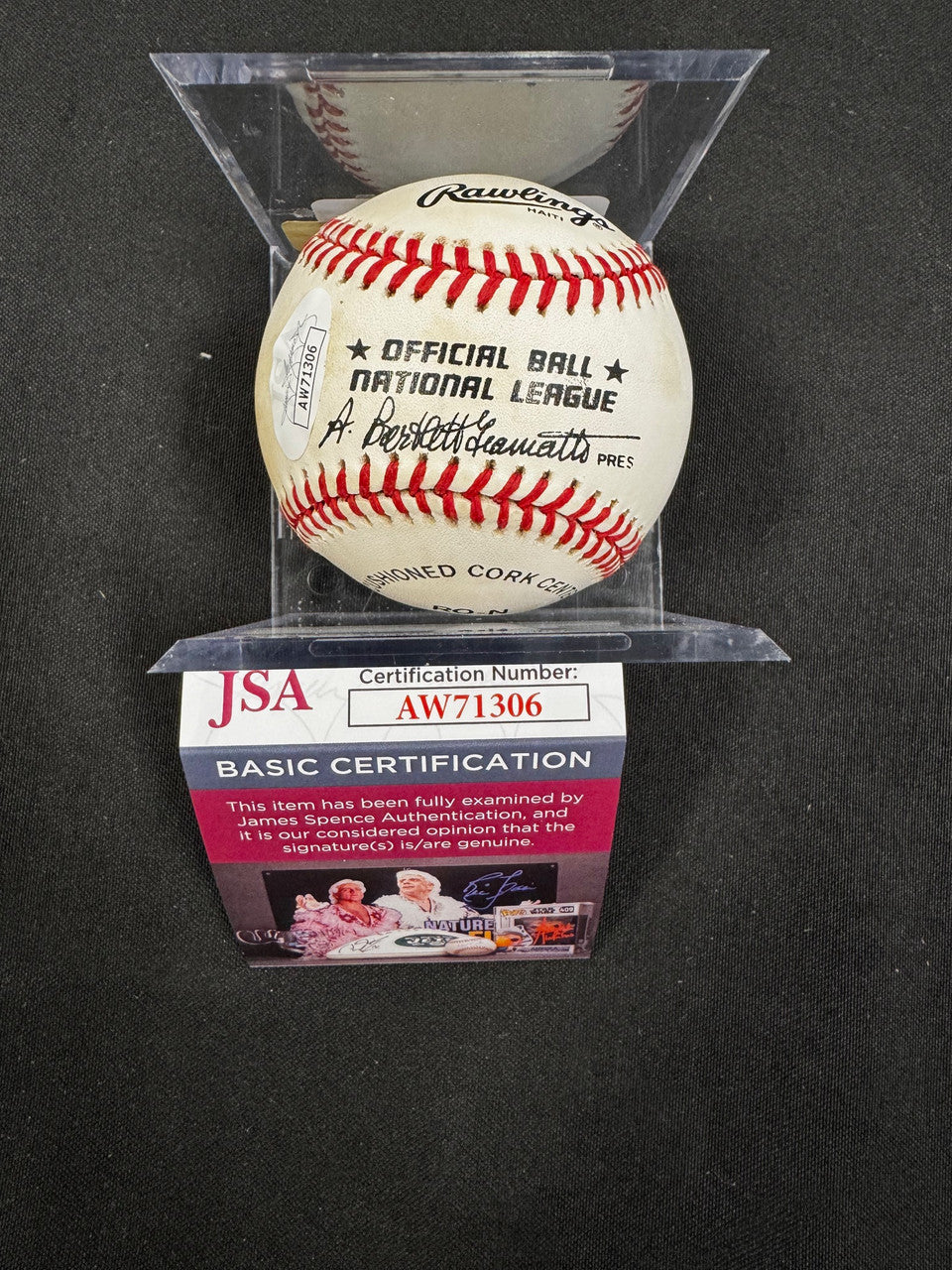 Warren Spahn Signed Autographed Rawlings ONL Baseball JSA