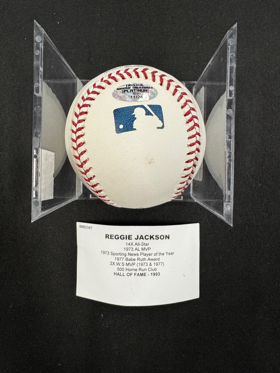 Reggie Jackson Signed Autographed Rawlings OML Baseball Tristar