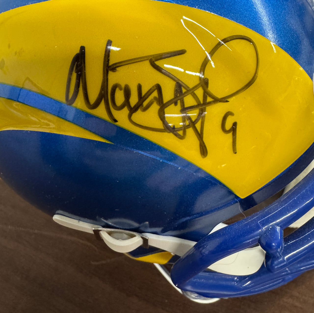 Matthew Stafford Signed Autographed Rams Mini Helmet Super Bowl LVI Fanatics