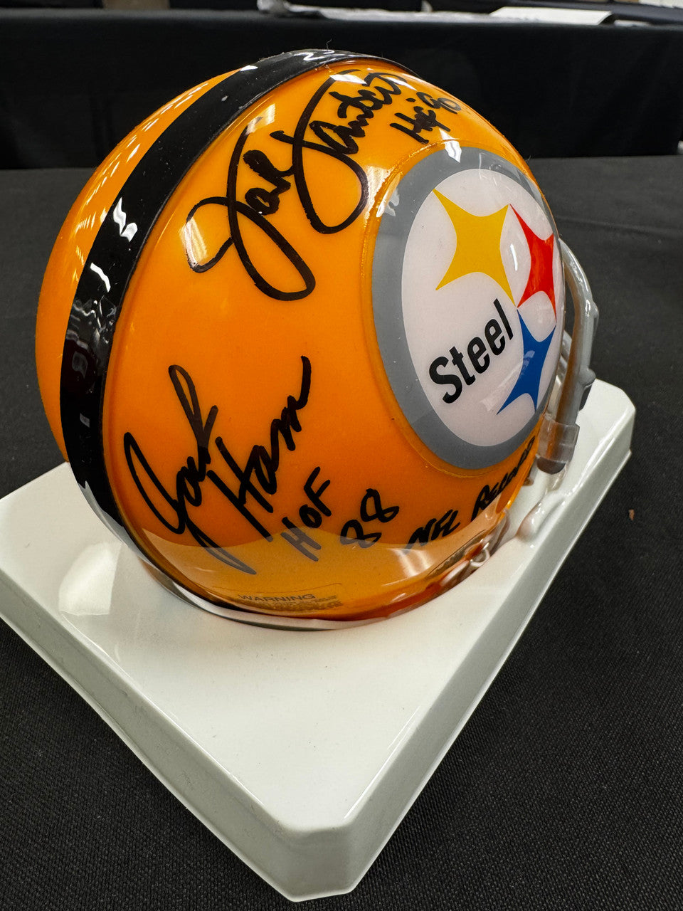 Ham Lambert Russell Signed Autographed Inscribed Mini Helmet JSA